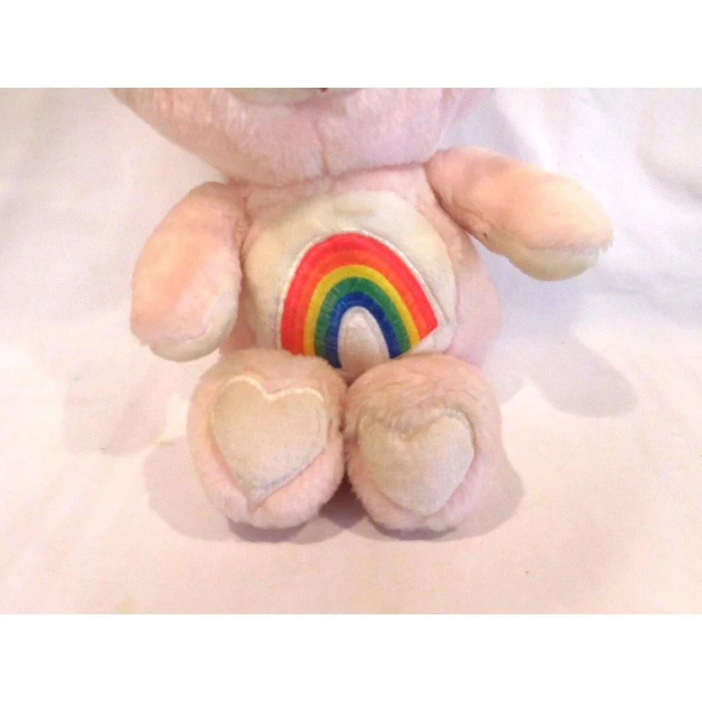 Care Bears Rainbow Cheer Bear Vintage Plush Pink 1983 Kenner 13